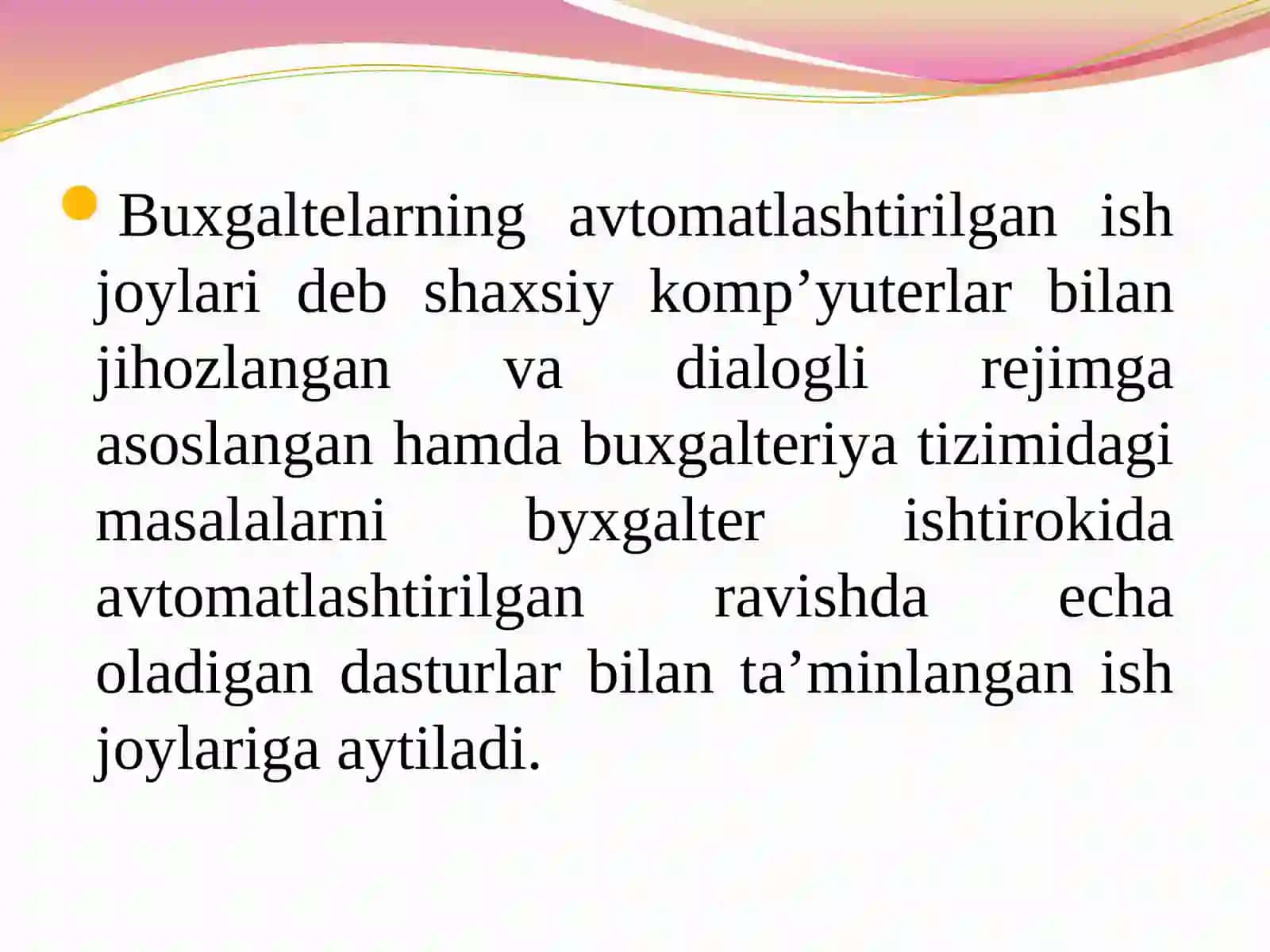 Avtomatlashtirilgan ish joylari (BAIJ) 3