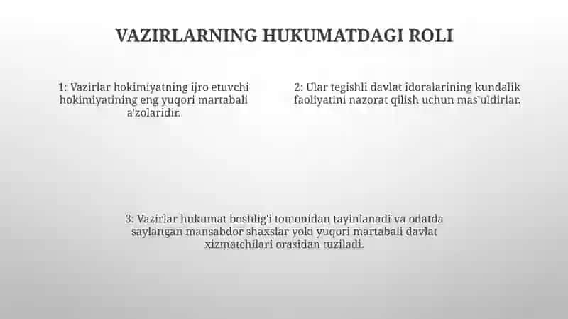 Davlat xizmatlaridagi oʻrni 3