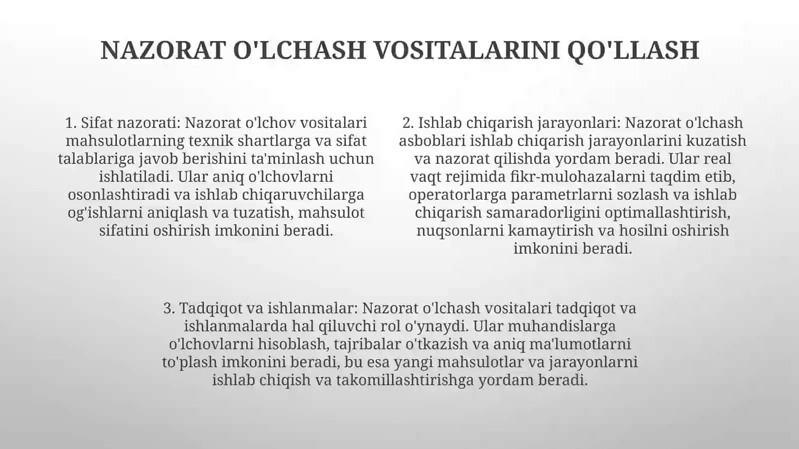 Nazorat OʻLchash Vositalari 3