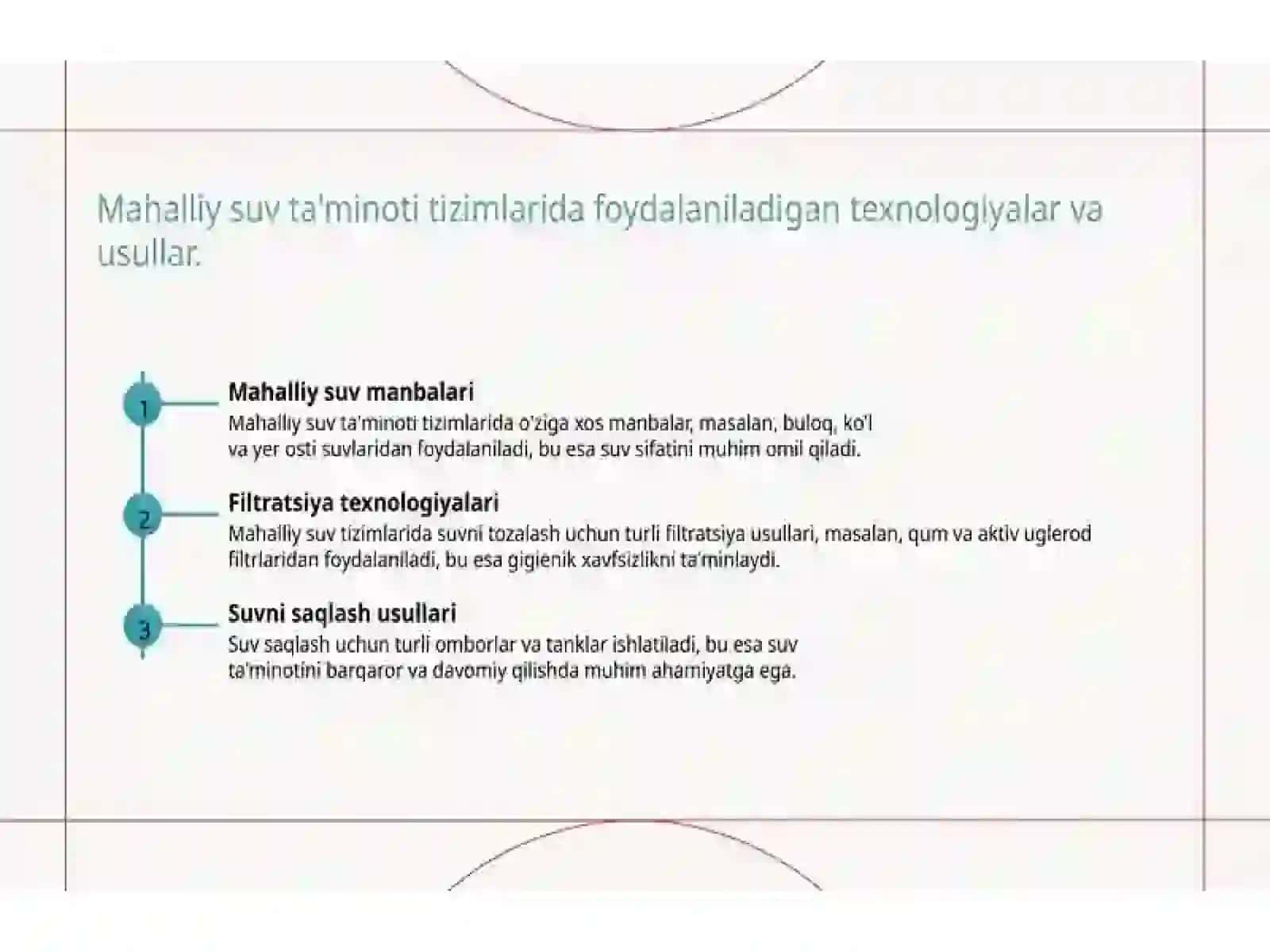 Ichimlik suvi sifatini yaxshilashdagi asosiy usullar 3
