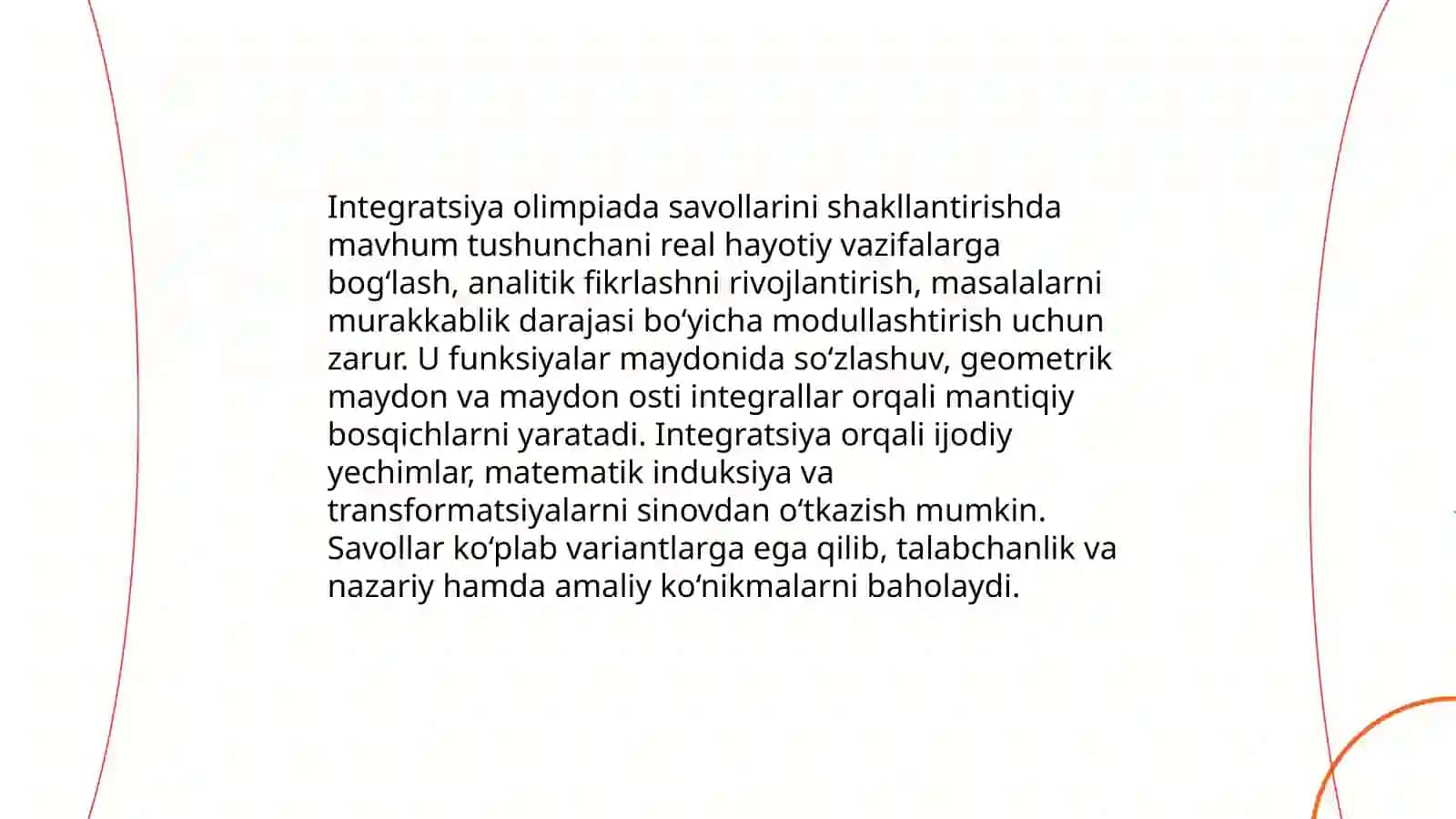 Boshlangʻich sinf matematika fanidan olimpiadada integratsiyaning oʻrni 3