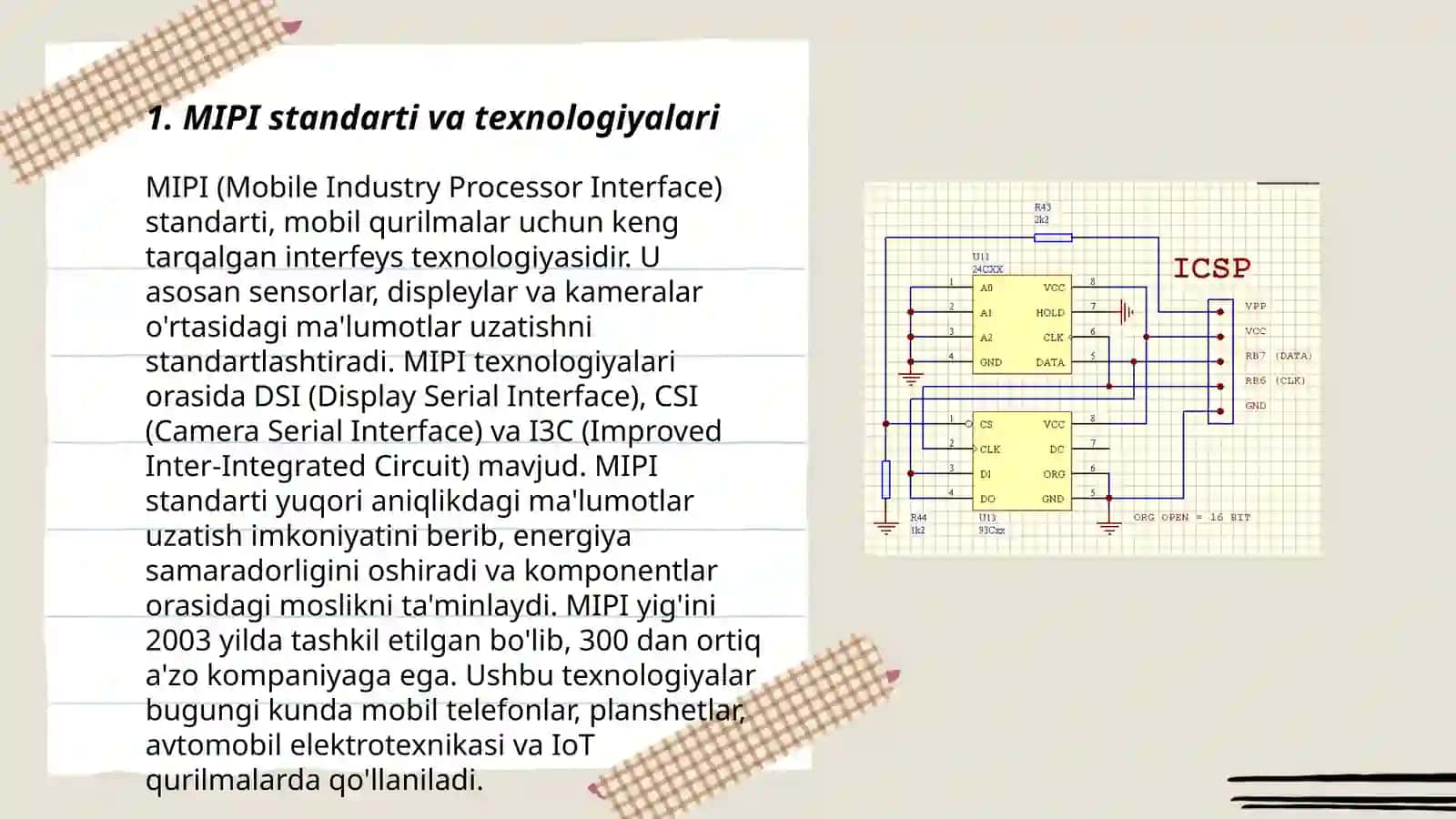 MIPI, M-PHY, UNIPRO, SPMI, SPI, M-PSIE protokollarining tuzilishi va ishlash tamoyillari 3
