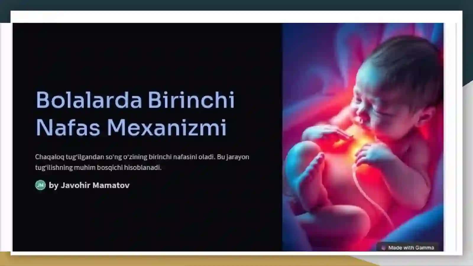 Chaqaloqlarnı bırınchı bor nafas olıwı 3
