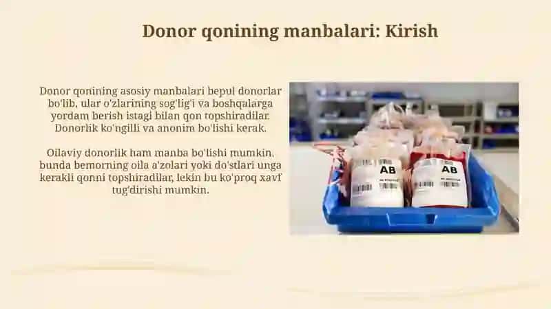 Donor qoni manbalari 3