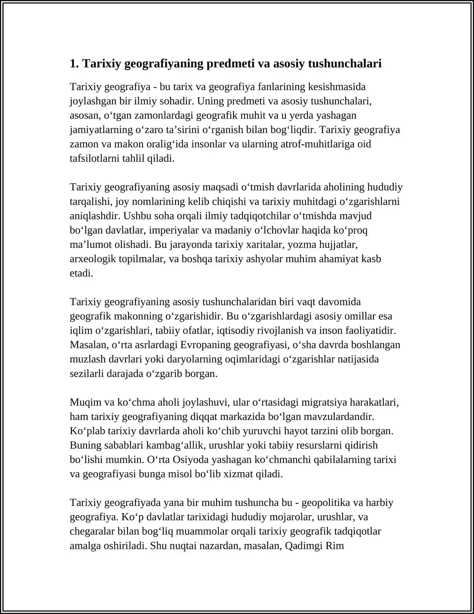 TARIXIY GEOGRAFIYANING METODI PREDMETI VA VZIFALARI 3