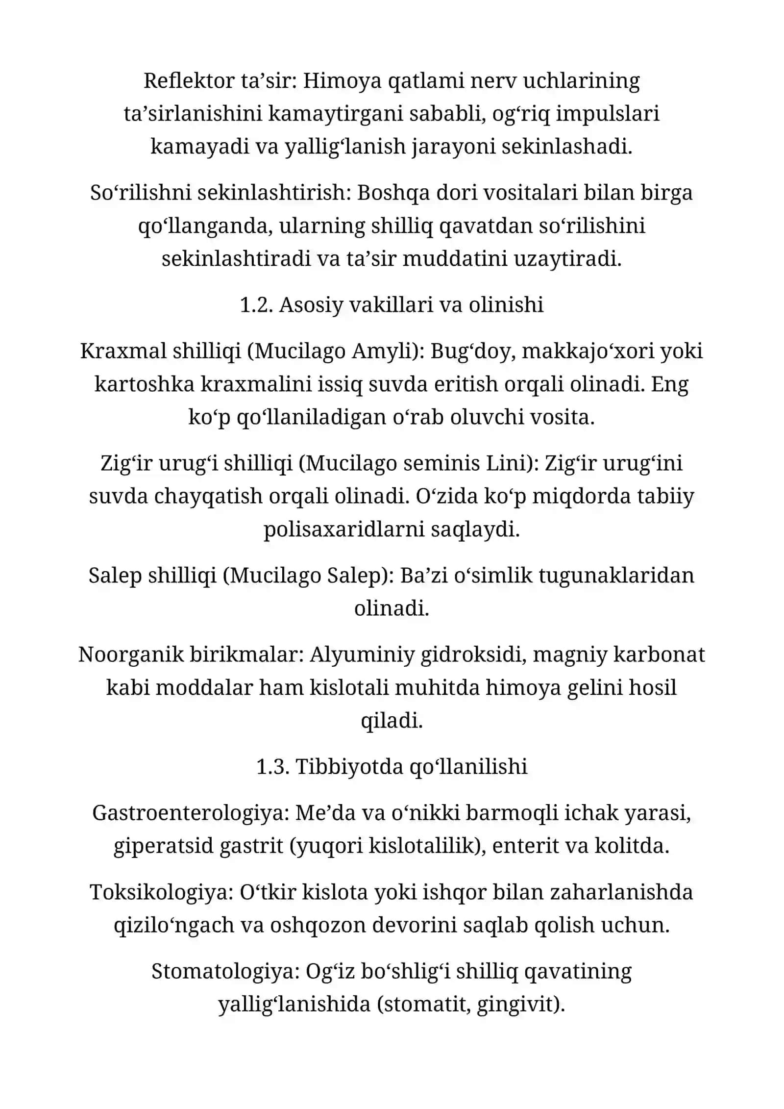 Oʻrab oluvchi yumshatuvchi soʻrib oluvchi moddalar qoʻllanilishi 3