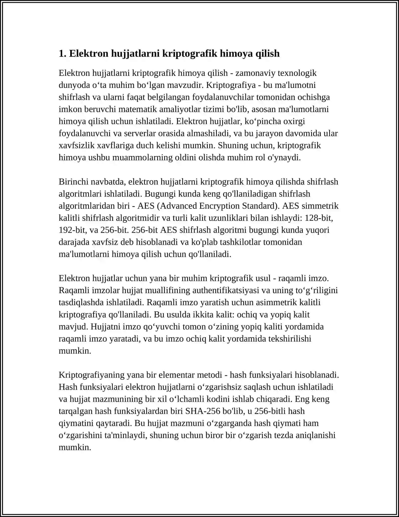 Elektron Hujjatlarni Himo'ya Qilish 3