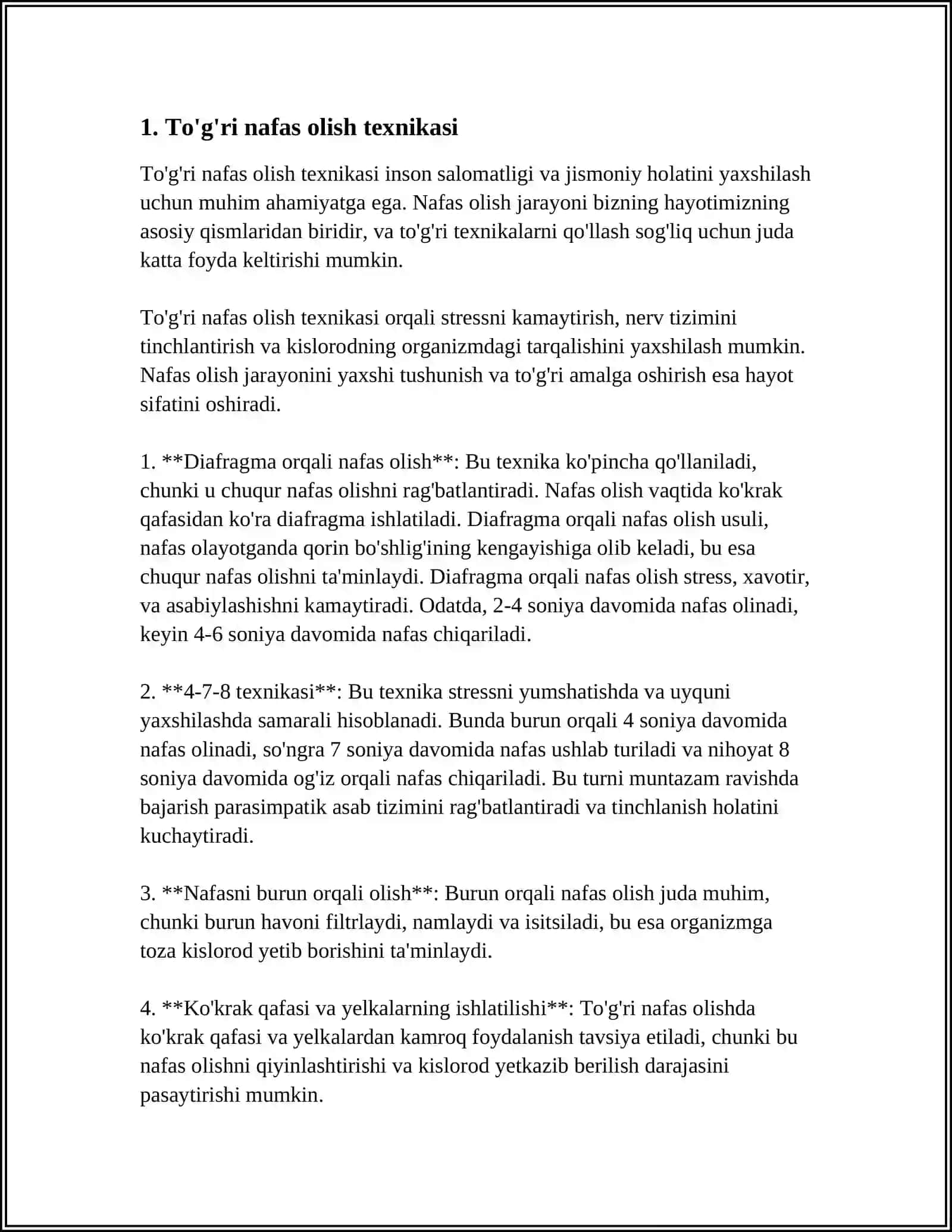 To'g'ri nafas olish texnikasi 3
