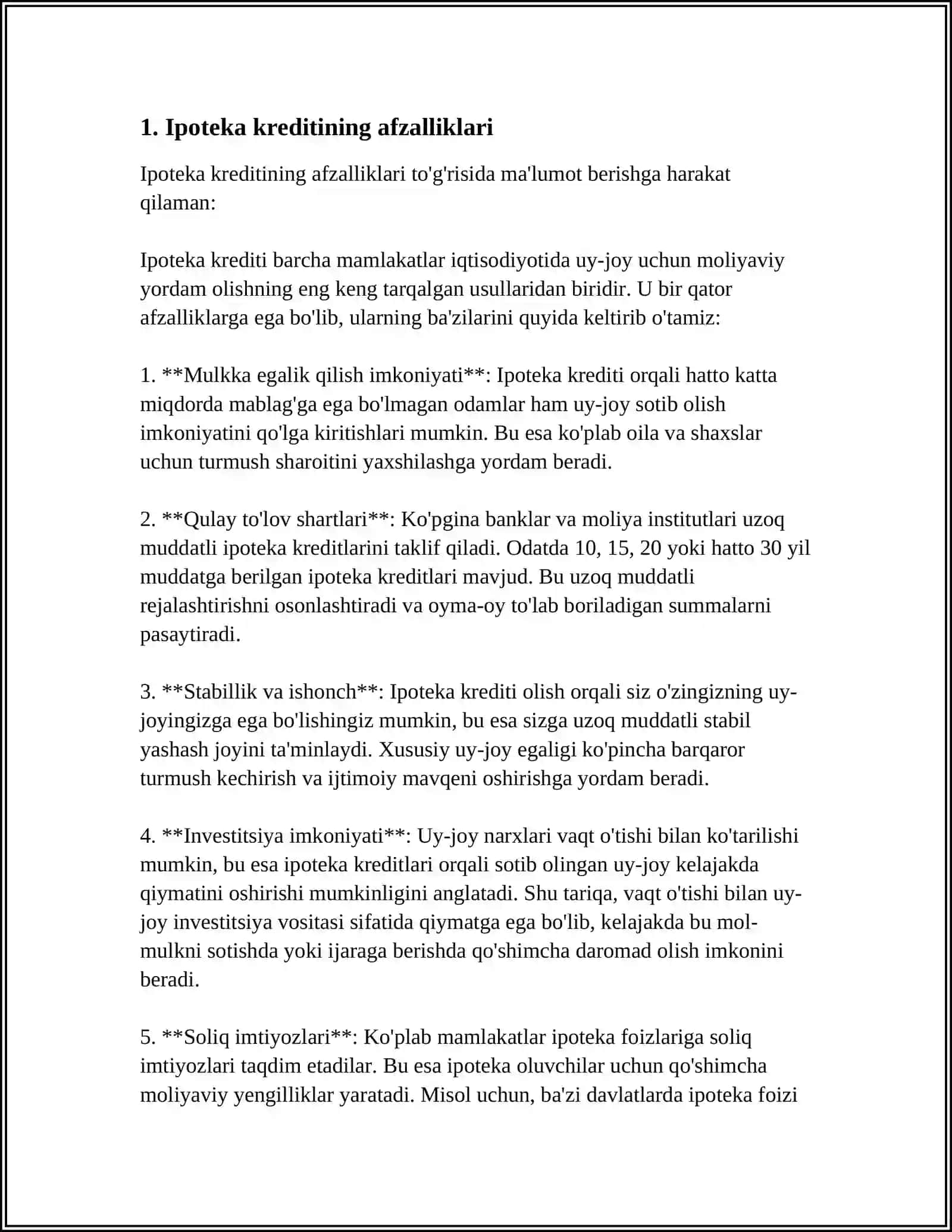 ISTE’MOL VA IPOTEKA KREDITI 3