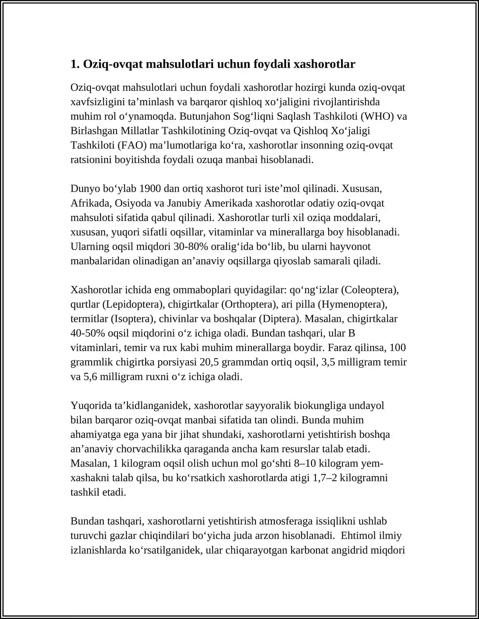 FOYDALI VA ZARARLI XASHOROTLAR 3