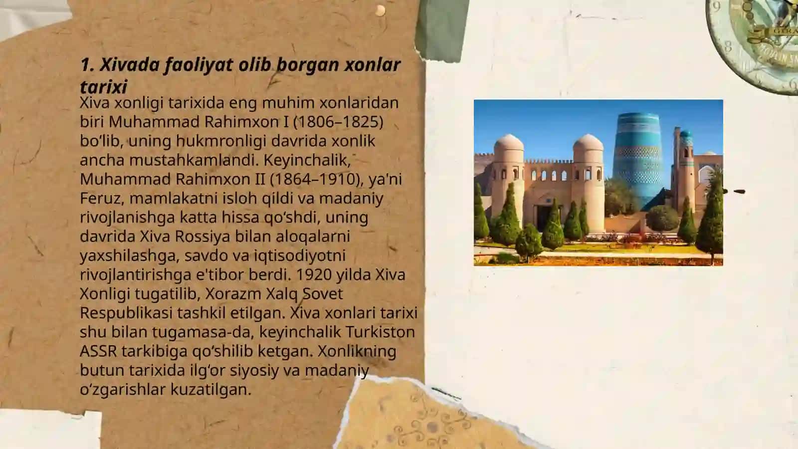 Xivada faoliyat olib borgan xonlar tarixi 3