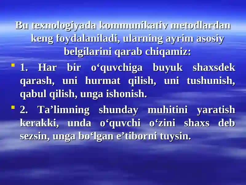 SHAXSGA YO’NALTIRILGAN TA’LIM TEXNOLOGIYALARI 3