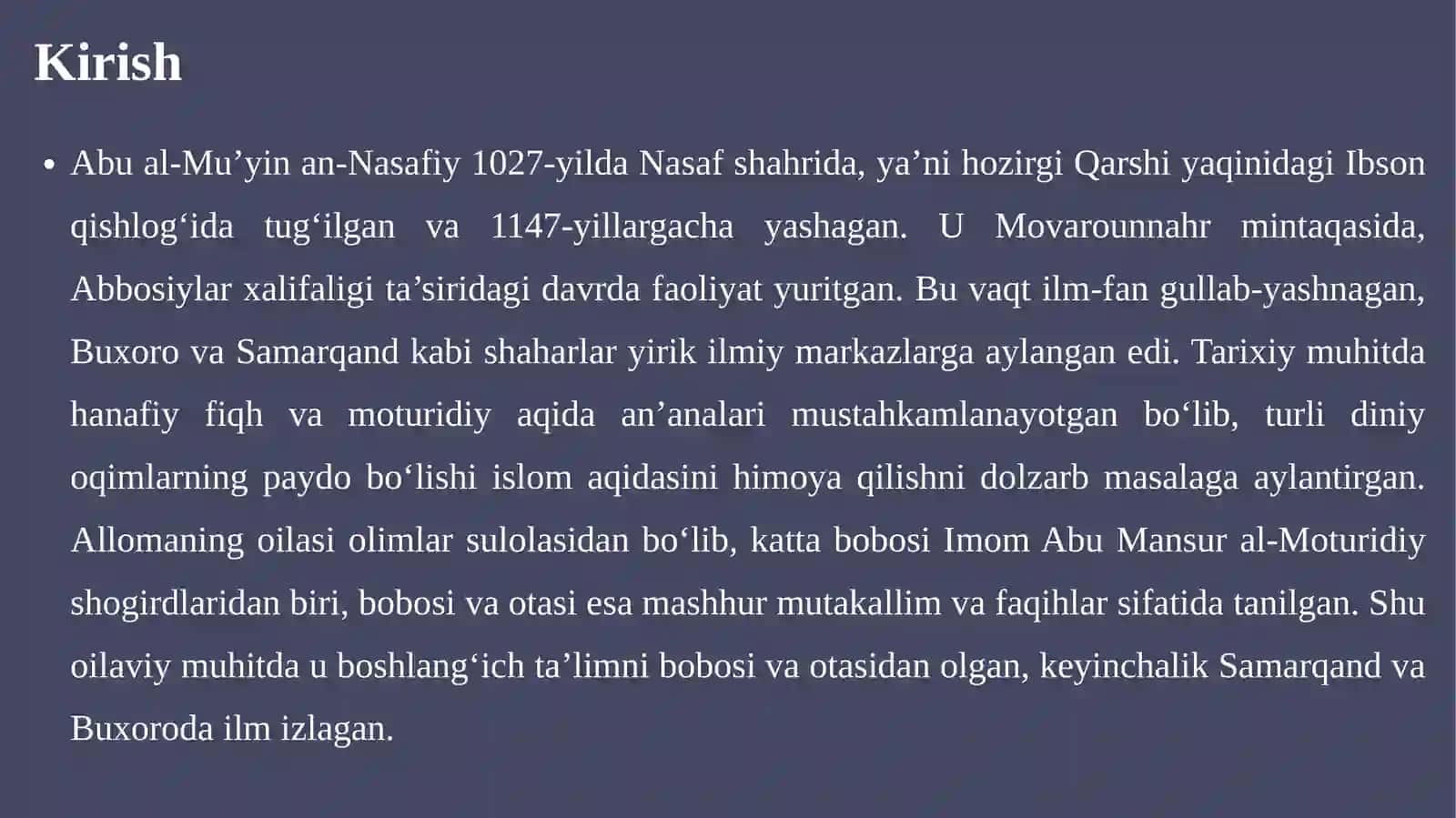 Abu al-Mu’yinan-Nasafiy(1027-1147) 3