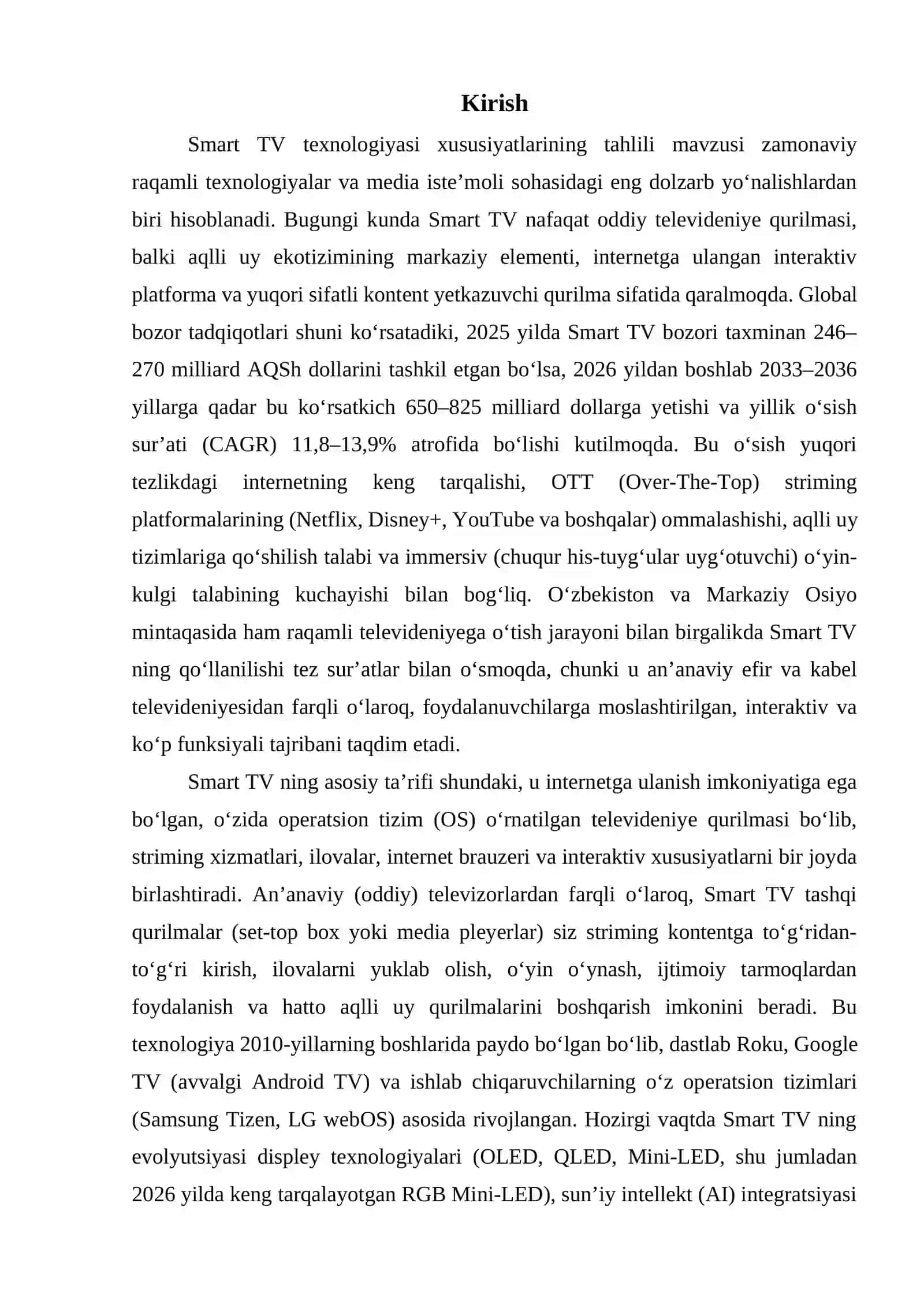 Smart TV texnologiyasi xususiyatlarining tahlili 3
