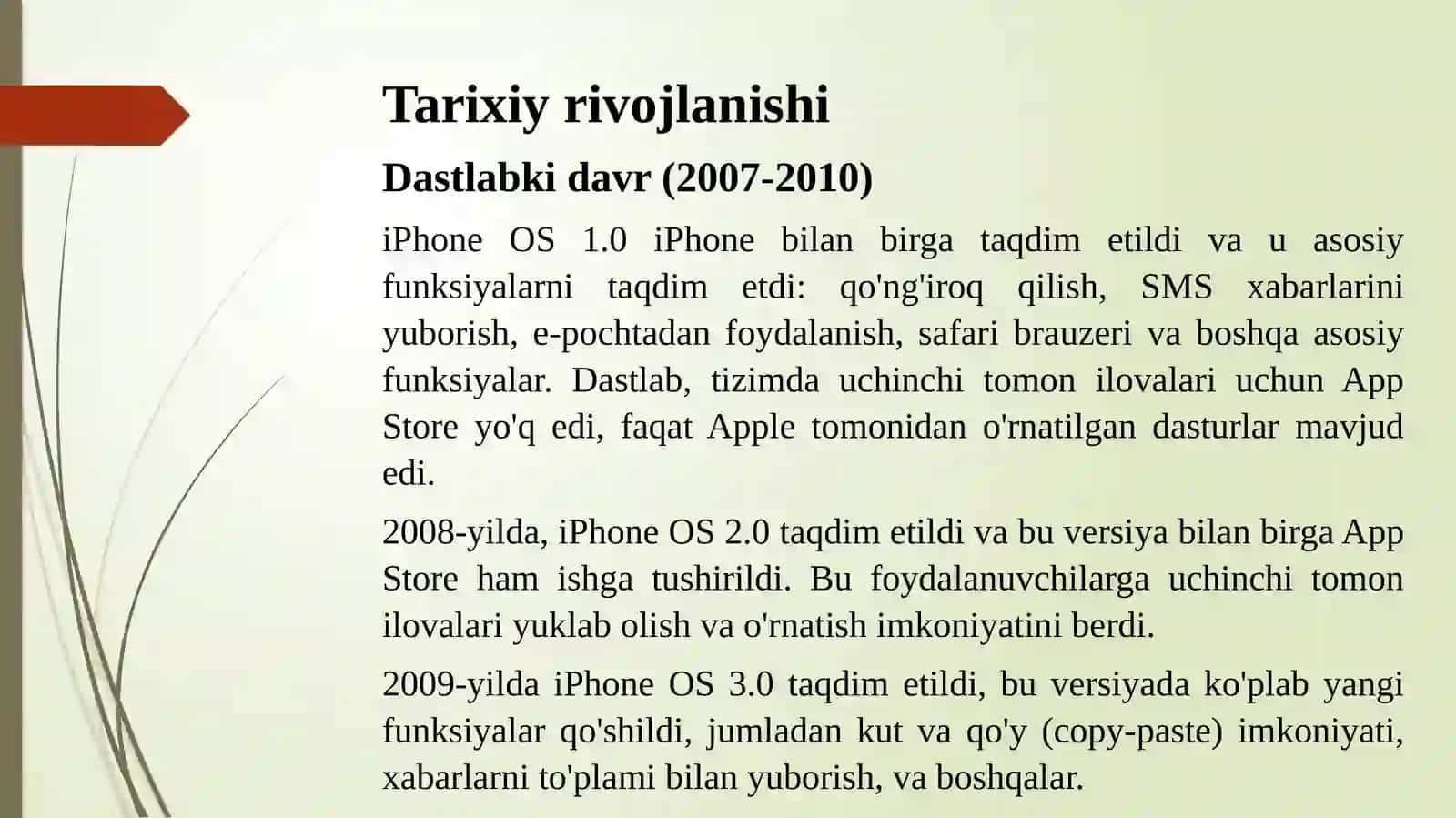 iOS Mobiloperatsion tizimi 3