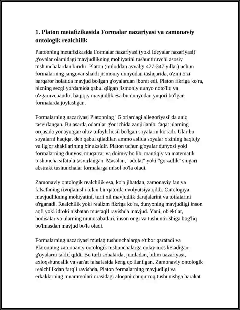 PLATON METAFIZIKASINING ZAMONAVIY TALQINLAR 3