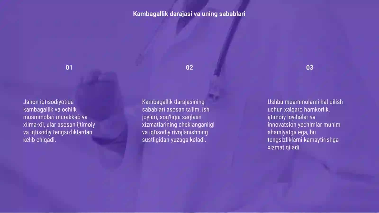 Jahon xoʻjaligida kambagallik va ochlik muammolari 3
