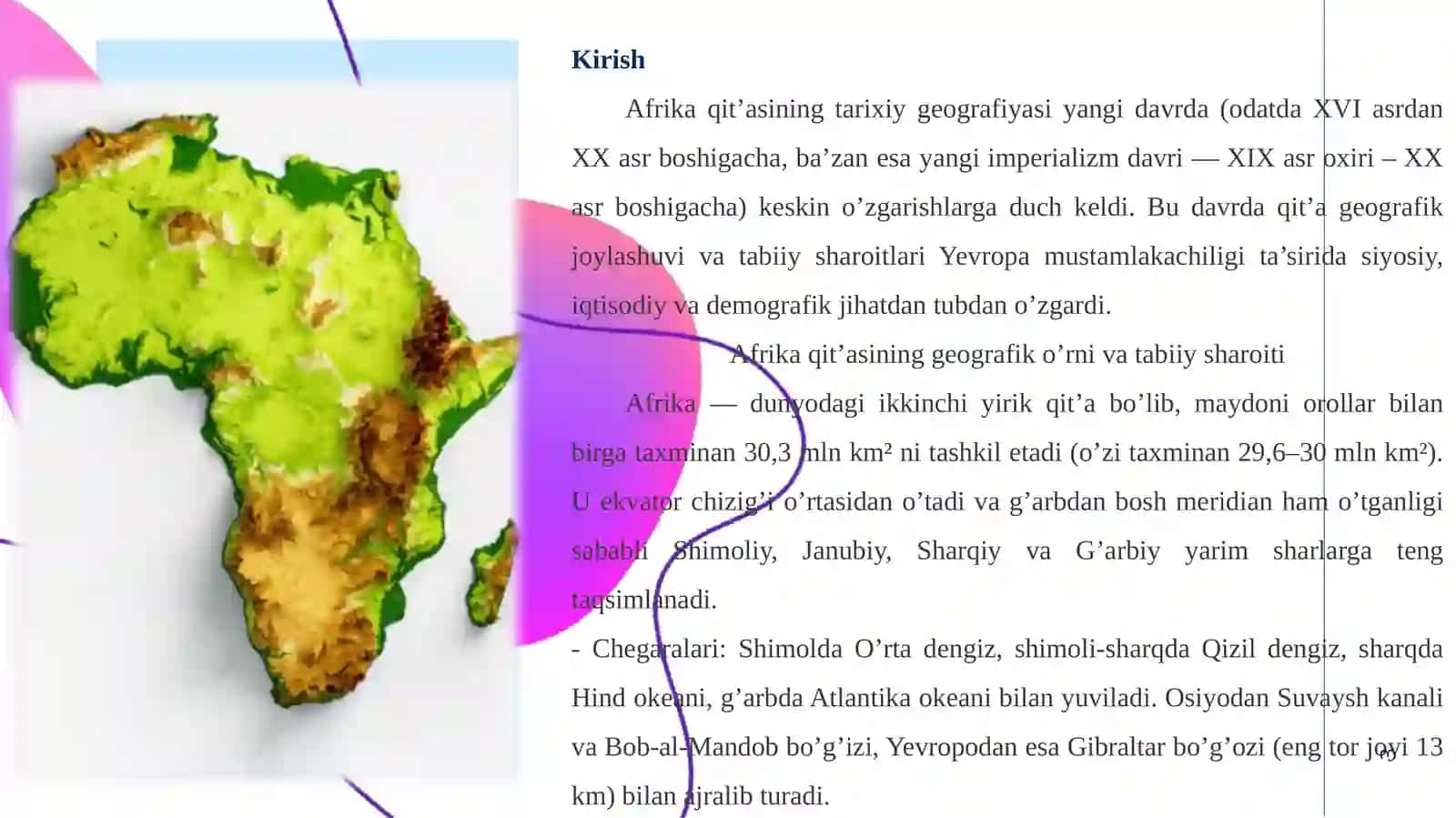 Yangidavrda Afrika tarixiy geografiyasi 3