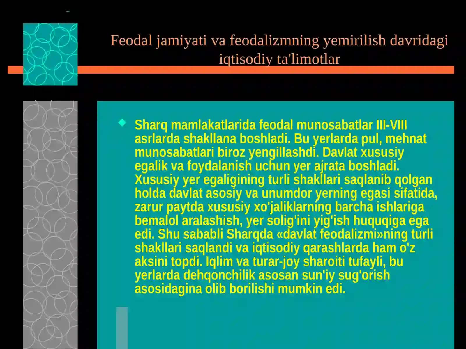 Feodalizmning iqtisodiy g'oyalari 3