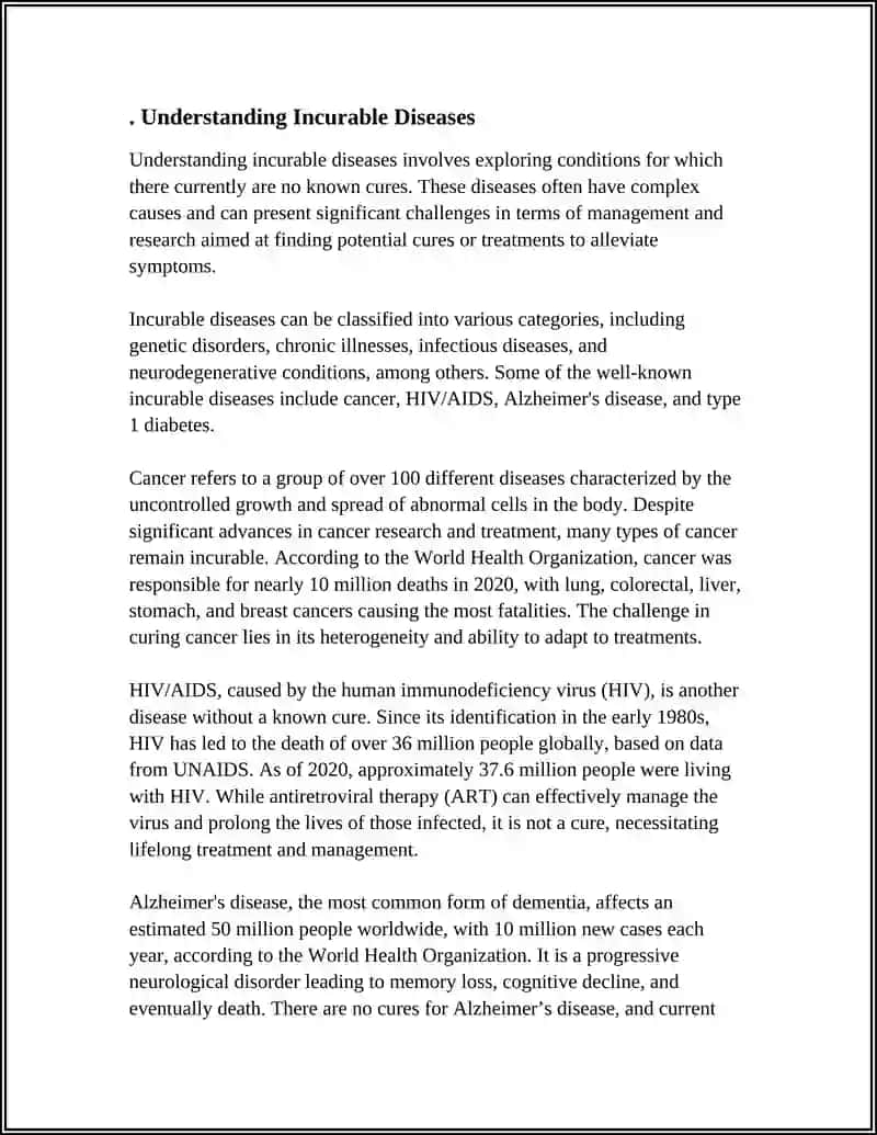 Understanding Incurable Diseases 3