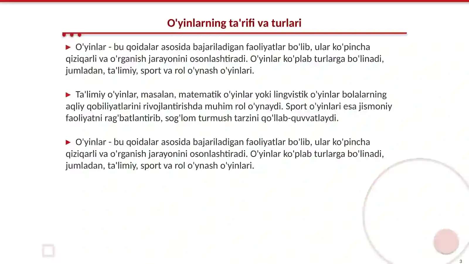 O'yin orqali aql va qalb tarbiyasi 3