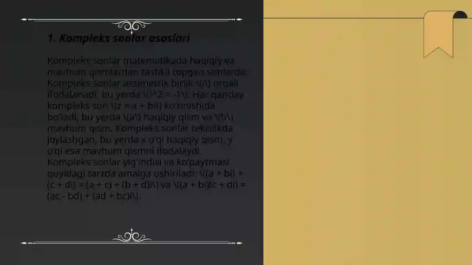 Algebraik shaklda berilgan kompleks sondan ildiz chiqarish 3