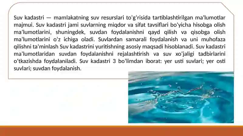 Davlat suv kadastrini yuritishni avtomatlashtirish 3