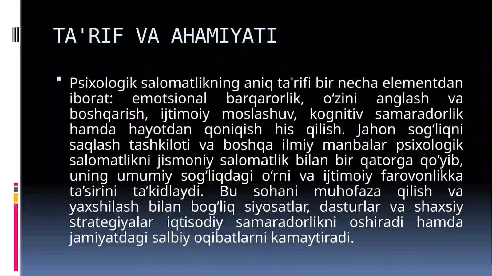 Psixologik salomatlik 3