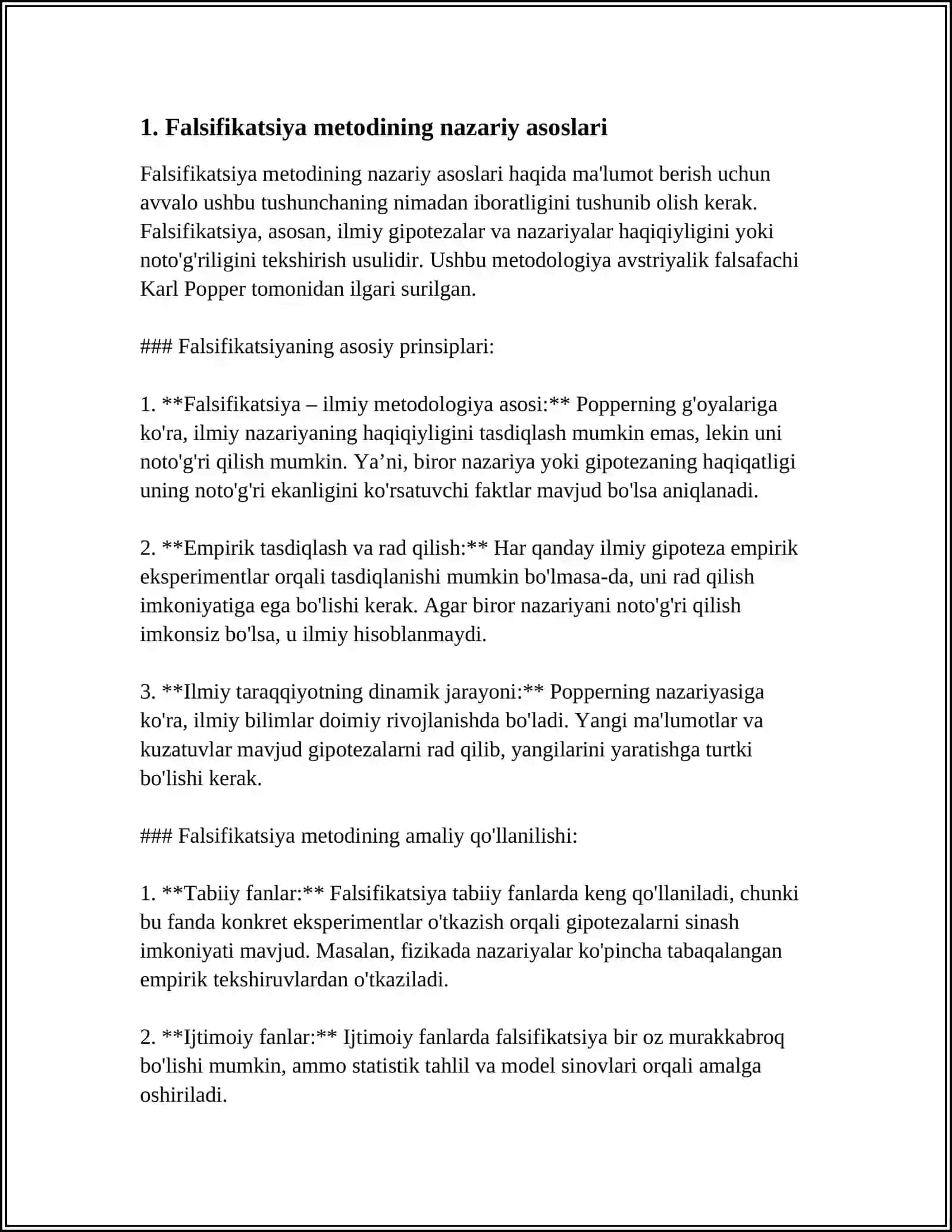 FALSIFIKASIYA METODI 3