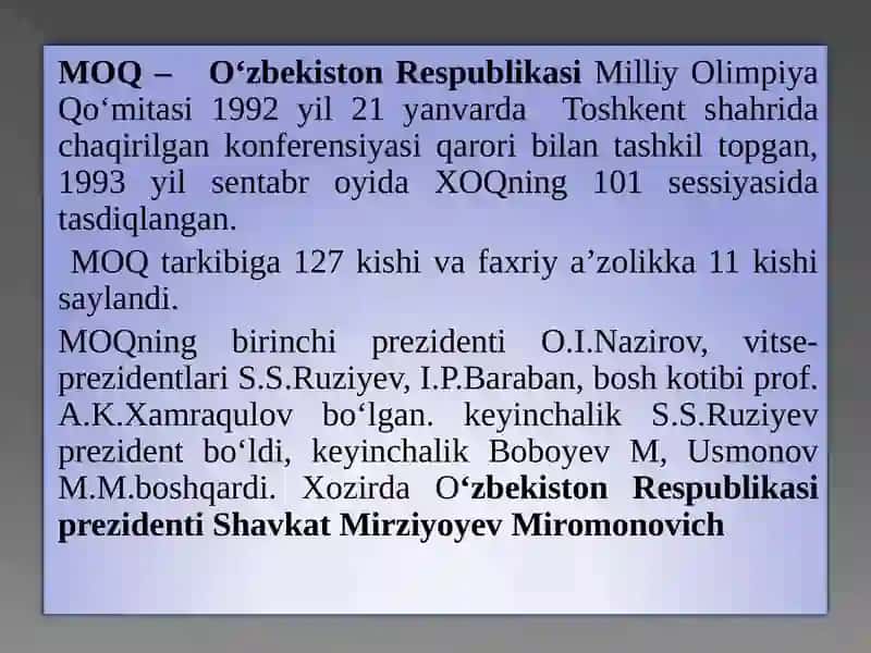 O‘zbekistonda Olimpiya harakatini boshqarilishi 3