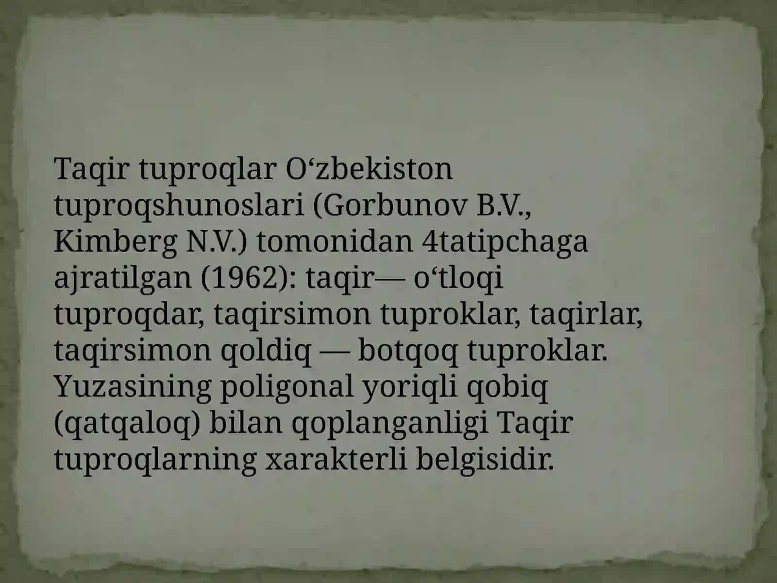 Taqirtuproqlar Oʻzbekistonda 3