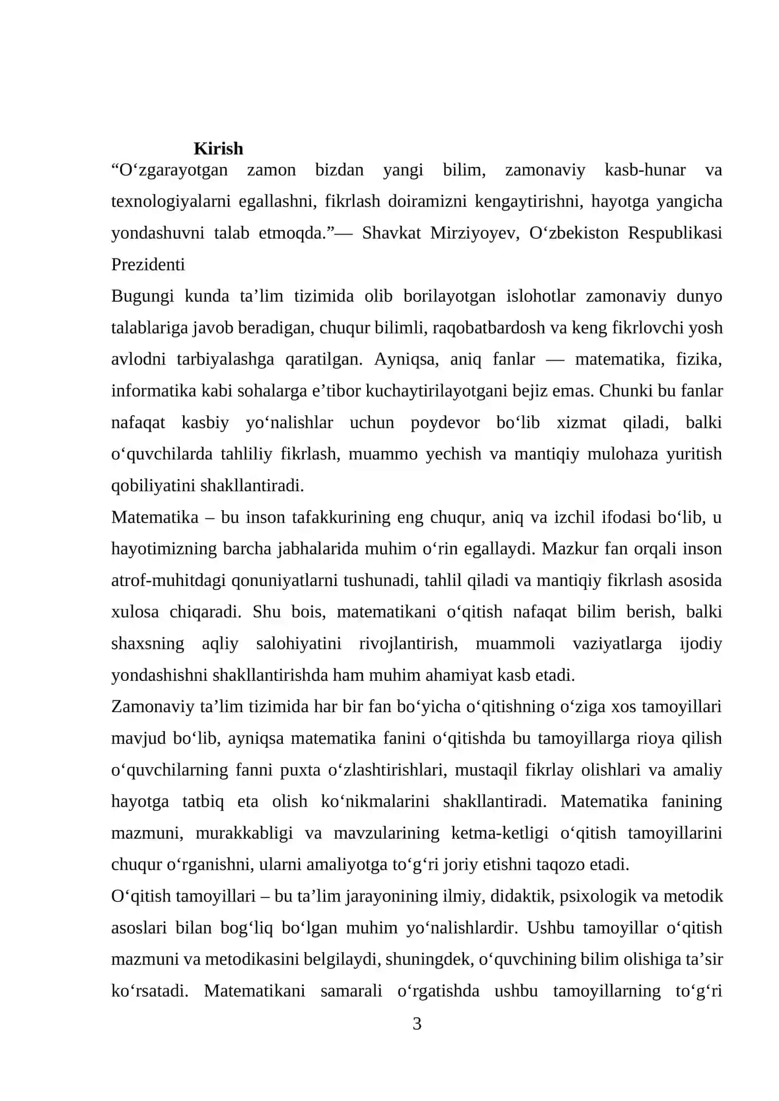 “Matematika oʻqitish tamoyillari” 3