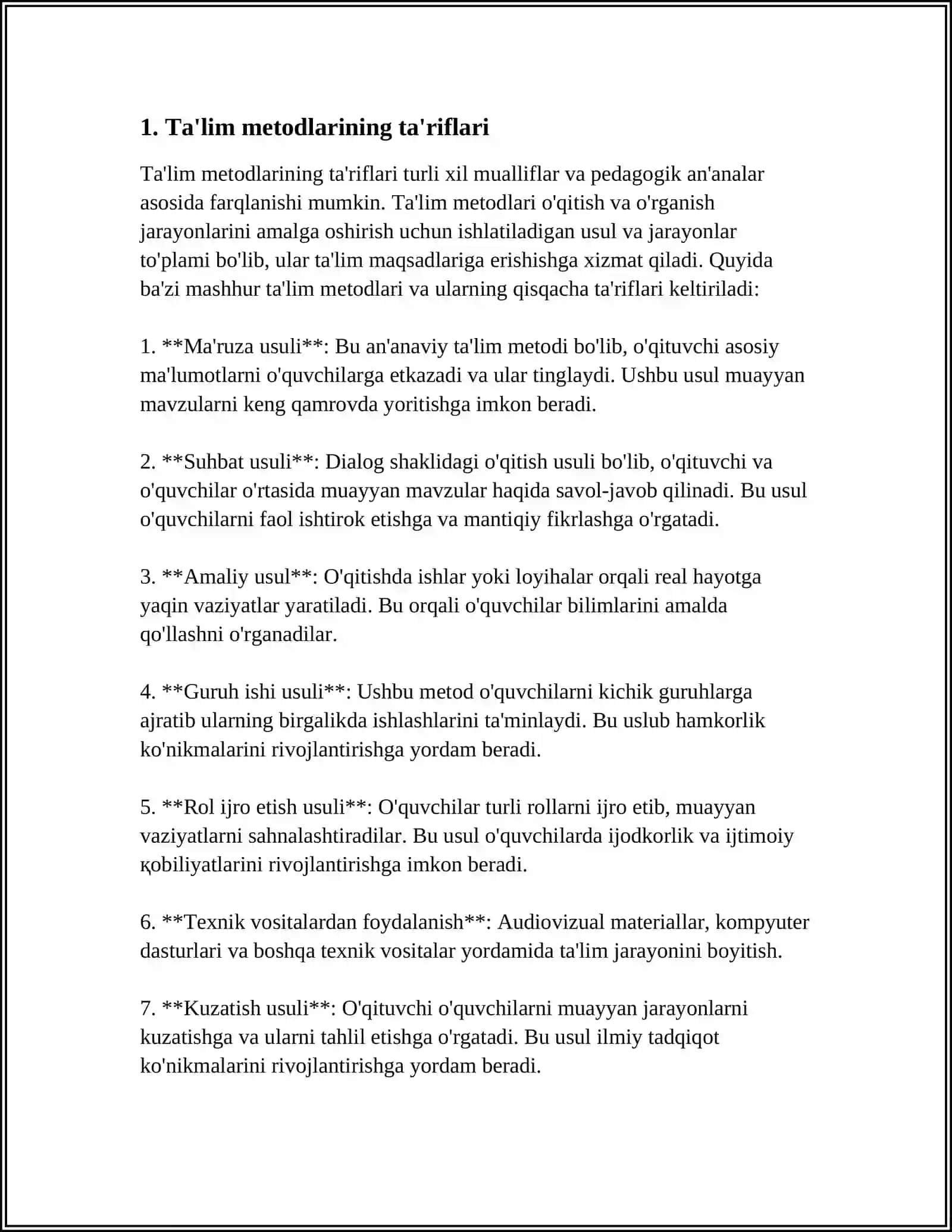 TA'LIM METODLARI TASNIFI 3