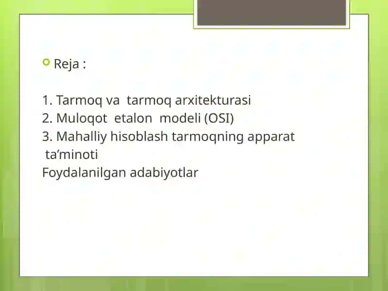 “OTvaL” fanidan mustaqil ishi 3