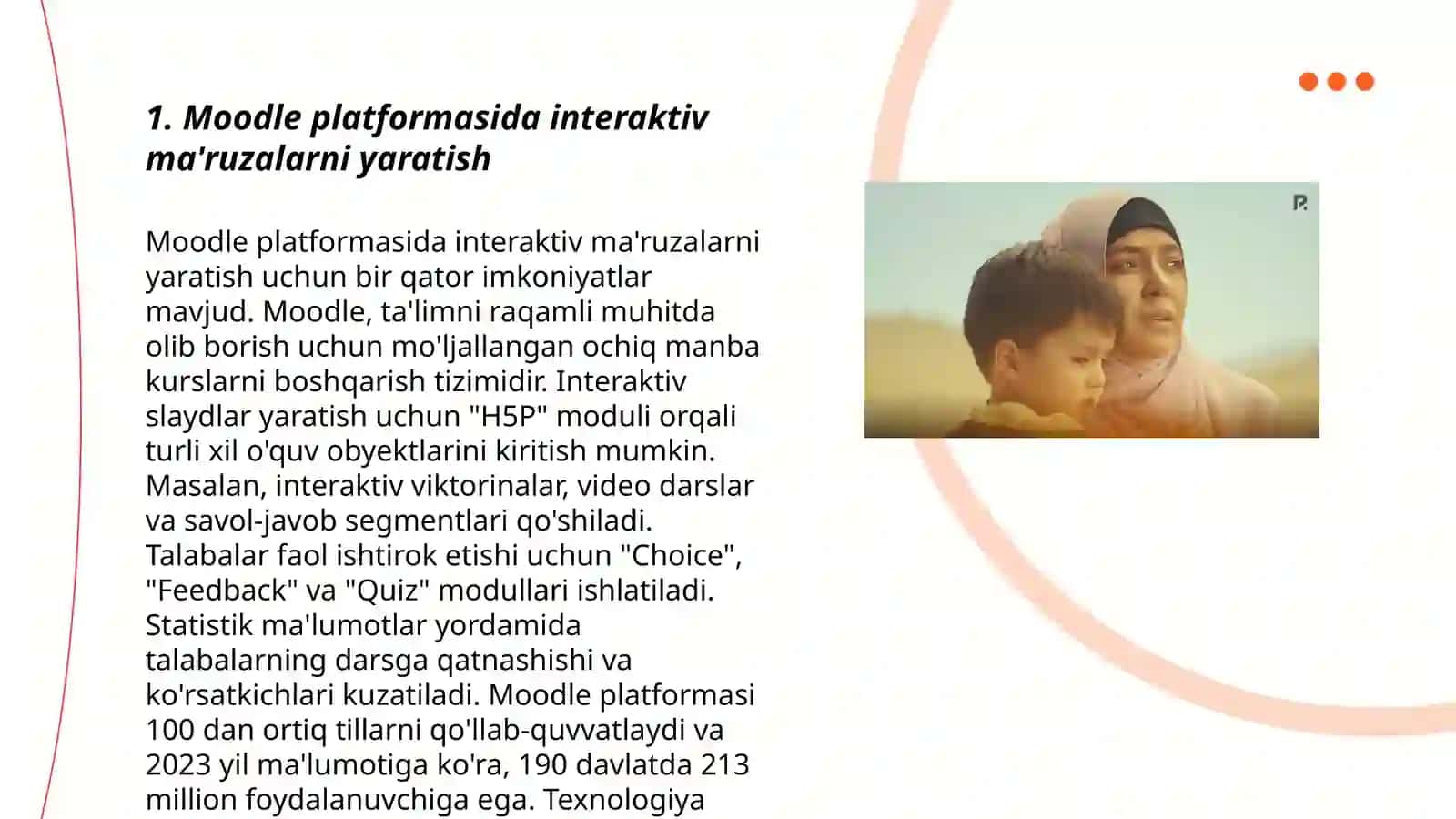 Moodleda interaktiv ma’ruzalarni mustaqil bajarish 3
