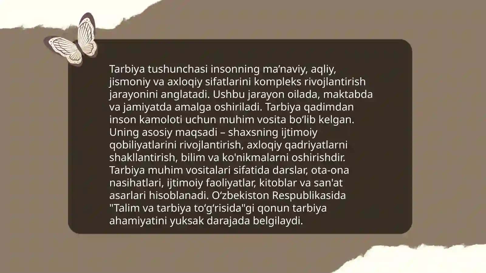 Tarbiya usullari va shakllari 3