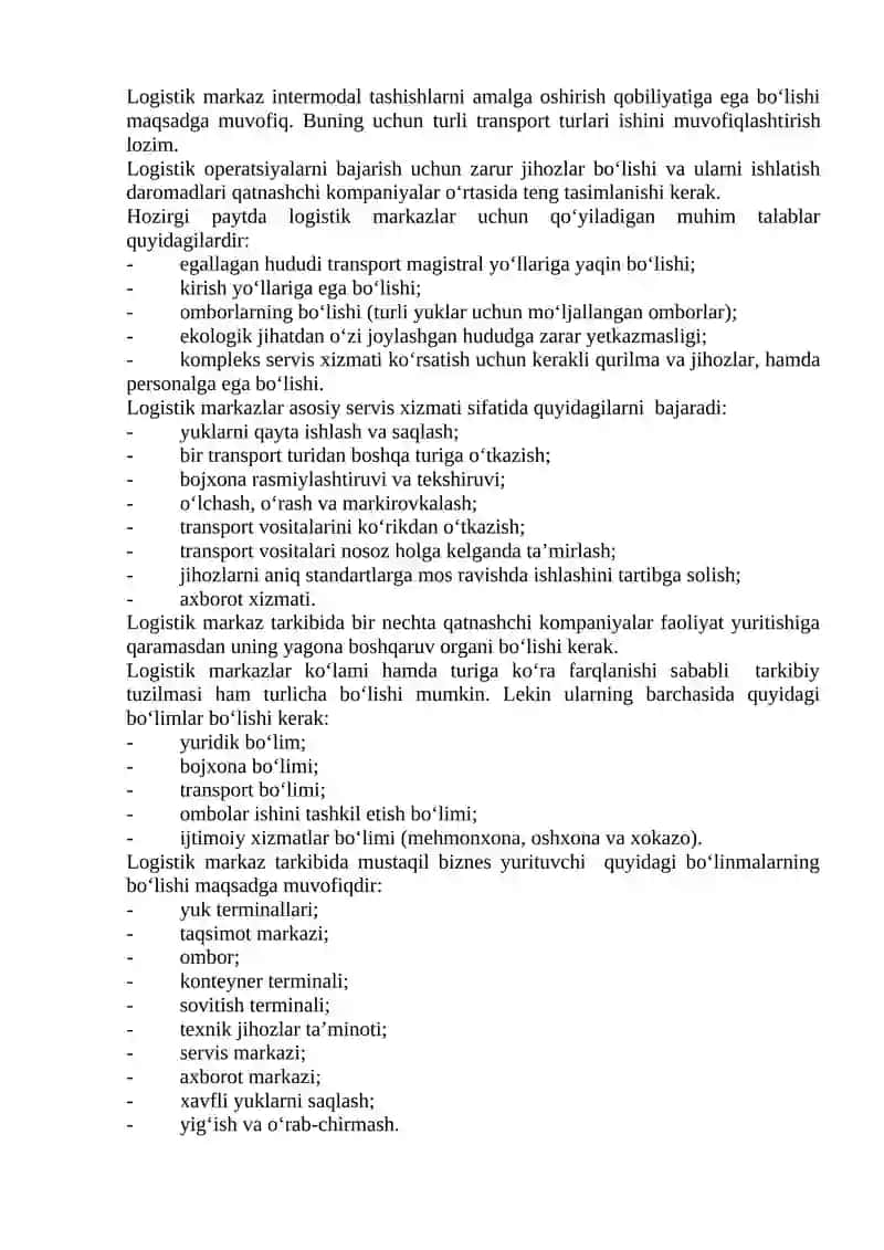 TRANSPORT LOGISTIK MARKAZLAR 3