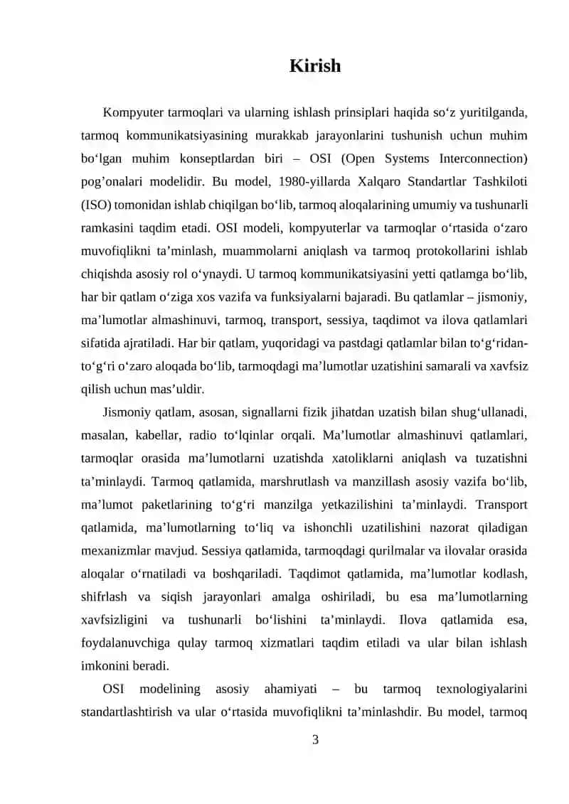 OSI POG’ONALARI, ULARNING VAZIFASI 3