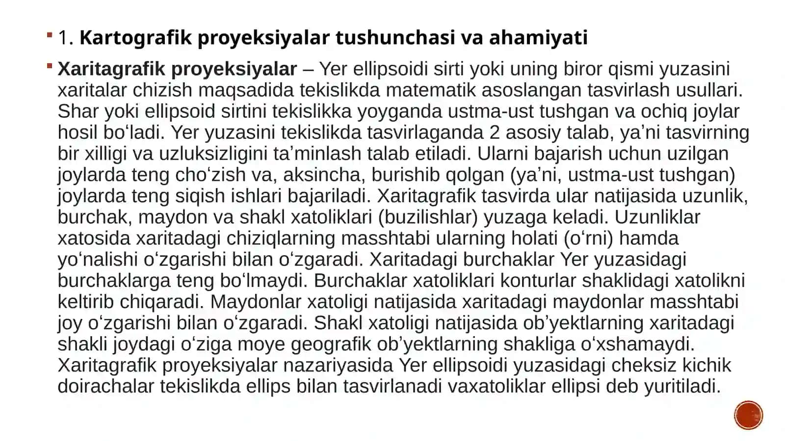 Kartografikproeksiyalarnianiqlash 3