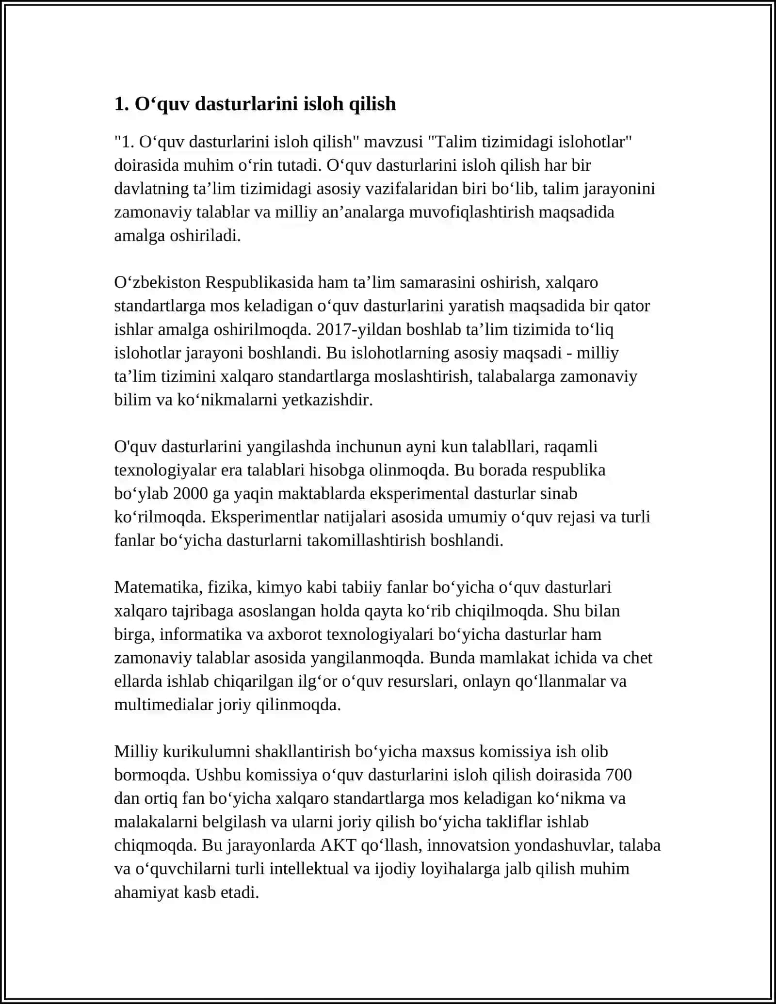 TALIM TIZIMIDAGI ISLOHOTLAR 3