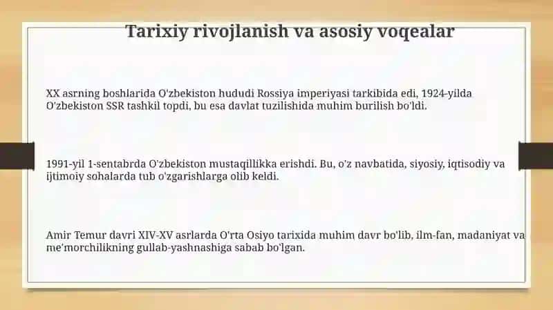 Tarixiy rivojlanish va asosiy voqealar 3