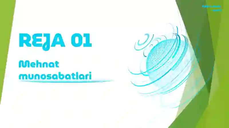Mehnat munosabatlari 3