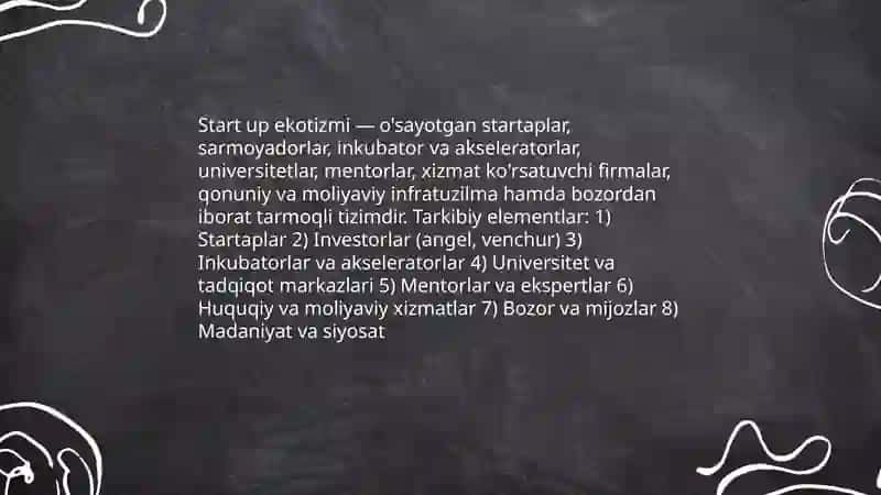 Start up ekotizmlari 3
