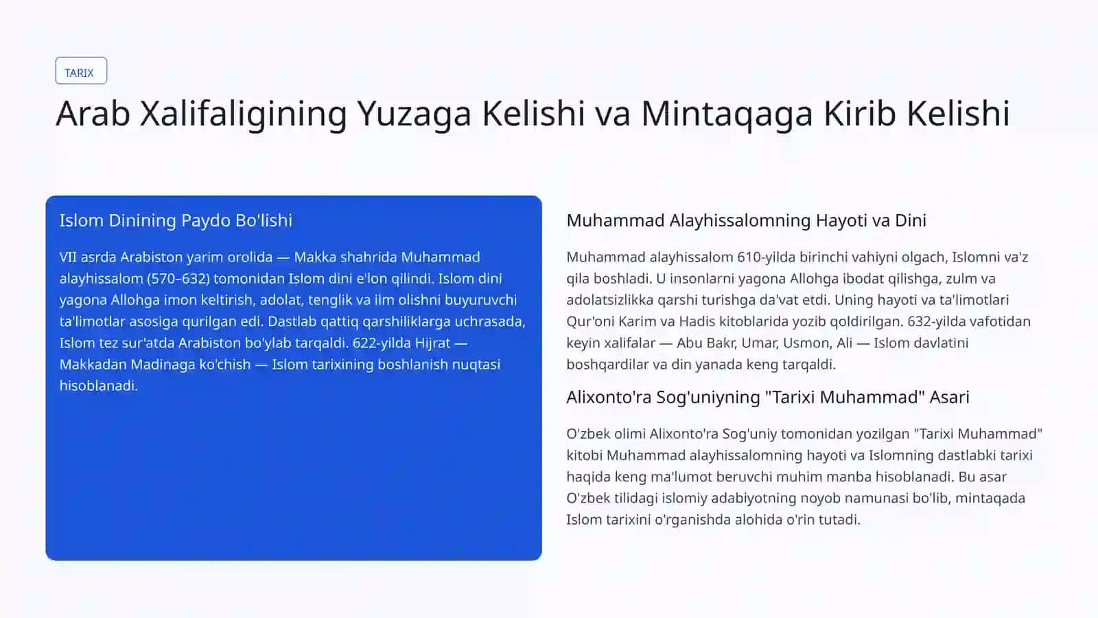 Mintaqada Islom Dinining Yoyilishi 3