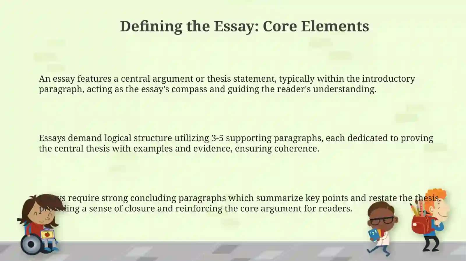 Defining the Essay: Core Elements 3