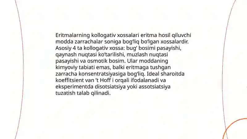 Eritmalarning kollogativ xossalari va Konovolov 3 ta qonun 3