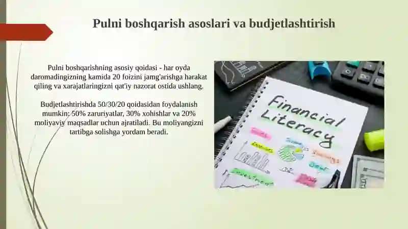 Pulni boshqarish asoslari va budjetlashtirish 3