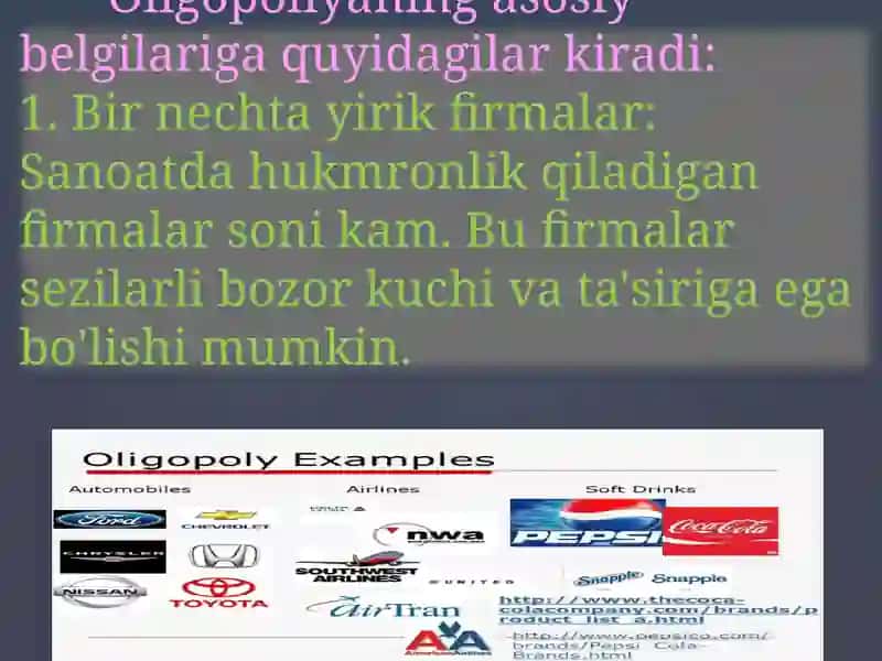OligopoliyavaMonopolistikraqobat 3