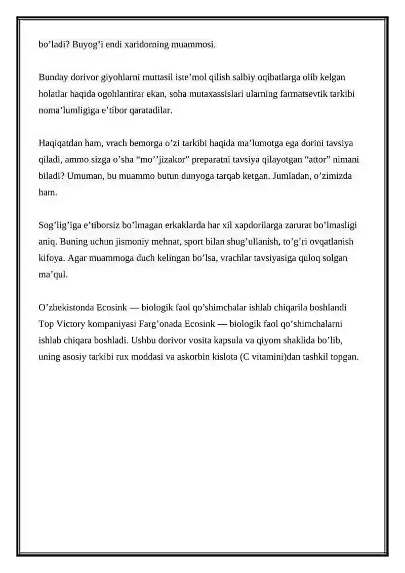 Biologik Faol Qo’shimchalar 3