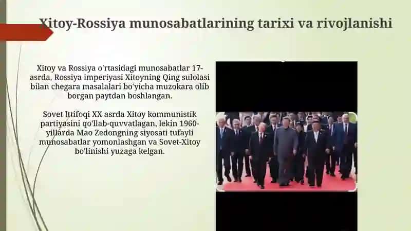 Xitoy va Rossiya munosabatlari tarixi 3